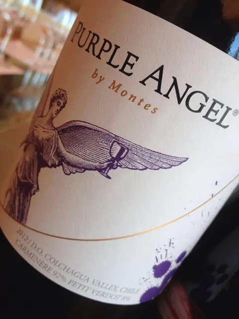 Bottle of Montes Purple Angel Carmenère 2012 from the Colchagua Valley, Chile